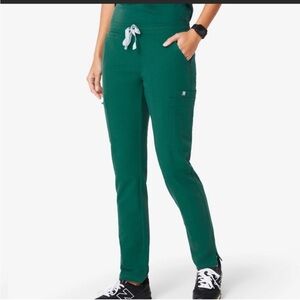Figs Yola Skinny Petite 2XL Hunter Green Scrub pants, New With Tags